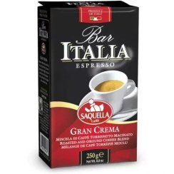 تصویر دانه قهوه ساکوئلا ایتالیا گرن گوستو آبی 1 کیلویی Saquella Italia Gran Gusto Espresso Coffee 