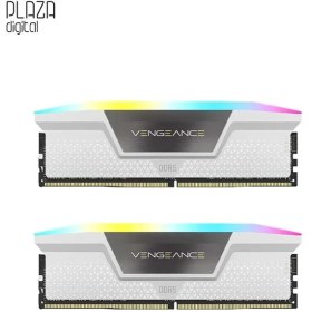 تصویر رم دسکتاپ DDR5 دو کاناله 5200 مگاهرتز CL40 کورسیر مدل VENGEANCE RGB White ظرفیت 64 گیگابایت 