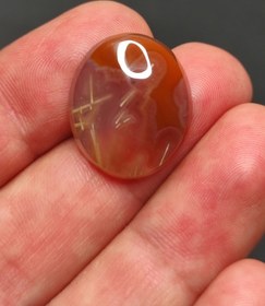 تصویر نگین عقیق روتایل طبیعی 