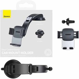 تصویر هولدر چندکاره بیسوس Baseus Easy Control Clamp Car Mount Holder Set SUYK000001 شفاف 