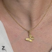 تصویر گردنبند پروانه استیل زنانه کد ۱۱۳۰ 