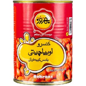 تصویر کنسرو لوبیا چیتی بهروز 390 گرم 