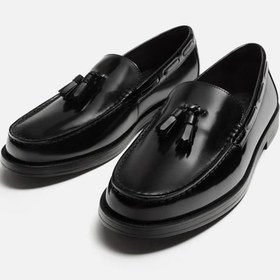 تصویر کالج اورجینال برند زارا Zara مدل LEATHER TASSEL LOAFERS کد 2607/420 