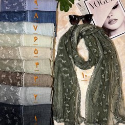 تصویر شال زنانه مزونی دانتل پاپیون - ۴ 