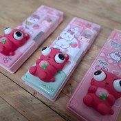 تصویر جامدادی مگنتی چشم وزغی صورتی 