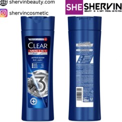 تصویر شامپو ضد شوره کلیر آقایان حاوی زغال فعال 3 در 1 400 میلی لیتر Clear 3 in 1 Active Clean Shampoo 400ml