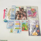 تصویر پکیج لوازم تحریر مدرسه پسرانه طرح ۱ و ۲ 