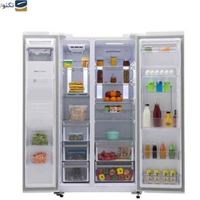 تصویر یخچال فریزر ساید بای ساید اسنوا سری هارمونی27 فوت مدل S1Di-M200-W Snowa S1Di-M200-W Side By Side Refrigerator