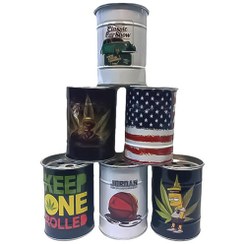 تصویر زیر سیگاری فلزی طرح بشکه 