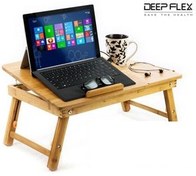 تصویر میز لپ تاپ DeepFlex W-709 چوب بامبو Table DeepFlex W-709 bamboo wooden