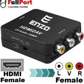 تصویر مبدل HDMI به RCA انزو مدل HD-43 ENZO HD-43 HDMI to RCA Converter