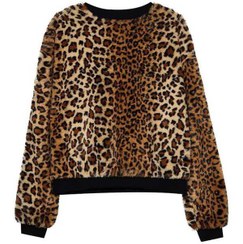 تصویر پلیور زنانه مشکی قهوه‌ای پلنگی Tally Weijl 