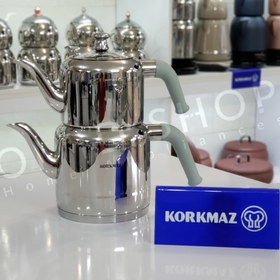 تصویر کتری قوری کرکماز مدل ریوا - 1.9 لیتر ( Korkmaz Riva Red Teapot Set 1/9 lt