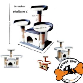 تصویر اسکرچر، لانه، تونل و جای خواب گربه مدل اکالیپتوس طرح C برند آدریانا 