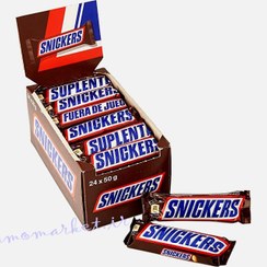 تصویر شکلات اسنیکرز ۵۰ گرمی بسته ۲۴ عددی 