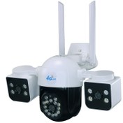 تصویر دوربین اسپید دام ۱۲ مگاپیکسل سه لنز چرخشی سیمکارتی 