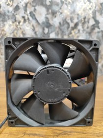 تصویر فن 14*14 شرکتی KZ مشابه اورجینال ۷پره بدون ارور 7.2A دارای QRCode سوکت 6پین Fan 14*14 kz