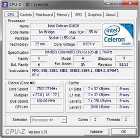 تصویر پردازنده اینتل مدل Celeron G1620 (استوک) Intel Celeron G1620 Tray Processor