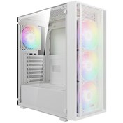 تصویر کیس کامپیوتر گیم دیاس Aura GC2 Elite ARGB Mid Tower سفید Gamdias Aura GC2 Elite ARGB Mid Tower White Computer Case