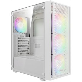 تصویر کیس کامپیوتر گیم دیاس Aura GC2 Elite ARGB Mid Tower سفید Gamdias Aura GC2 Elite ARGB Mid Tower White Computer Case