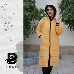 تصویر کاپشن پافرشو بلند - طوسی روشن 