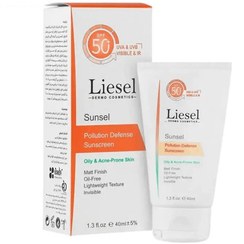 تصویر کرم ضد آفتاب لایسل مدل Sunsel مخصوص پوست های چرب و مستعد آکنه با SPF50 حجم 40 میل 