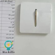 تصویر کلید تک پل مدل کریستال سفید طلایی آسیا 