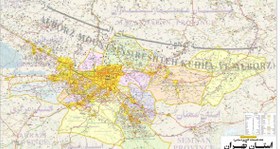 تصویر نقشه تقسیمات کشوری استان تهران 