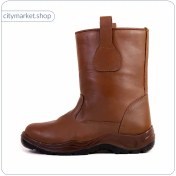 تصویر چکمه ایمنی حفاری رنگ قهوه ای 