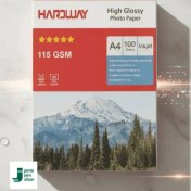 تصویر کاغذ عکس گلاسه براق HARDWAY 115 گرم 100 برگ 
