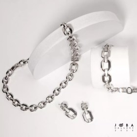 تصویر ست کامل کارتیه نقره ای ژوپینگ کد 11778710051 