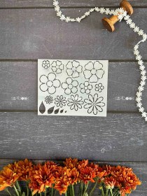 تصویر شابلون گل و برگ (کد 09) 