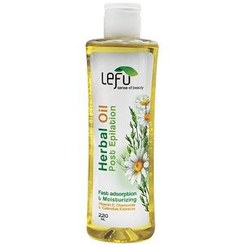 تصویر روغن بعد از اپیلاسیون لفو مدل کالاندولا و بابونه حجم 220 میلی لیتر Oil after application of Lefu calendula and chamomile, volume 220 ml