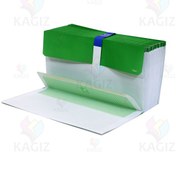 تصویر پاکت نامه ملخی ۷۰ گرم درب سبز بسته ۱۰۰ عددی 