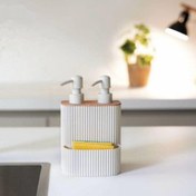 تصویر جا مایع اسکاچی ۲ قلو طرح چوب 