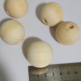 تصویر مهره چوبی بسته 5 عددی - ۲۵ میلیمتری 