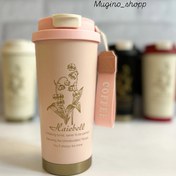 تصویر تراول ماگ گلدار دو حالته مشکی 