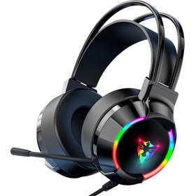 تصویر هدست گیمینگ با سیم مدل G606 USB 7.1 