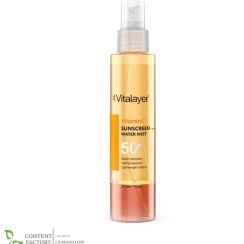 تصویر اسپری ضد آفتاب ویتالیر SPF50 حاوی ویتامین C حجم ۱۵۰ میلی لیتر 