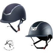 تصویر کلاه سوارکاری برند هورز رنگ مشکی و سرمه ای ( کد 0026) 