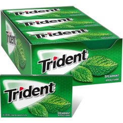 تصویر آدامس تریدنت اصلی پک 12 عددی - نعنا Original Trident chewing gum, pack of 12