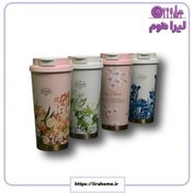 تصویر تراول ماگ گلدار کافی ۵۰۰ میلی‌لیتر استیل ۳۰۴ 