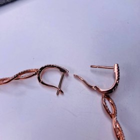 تصویر گوشواره نقره زنانه کد 438 Women's silver earrings code 438