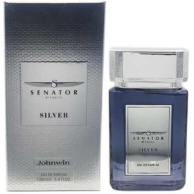 تصویر ادکلن مردانه جانوین/جکوینز مدل سناتور سیلور حجم 100 میل Men's cologne Janwin/Jackwin Senator Silver model, volume 100 ml