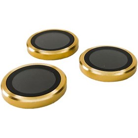 تصویر محافظ لنز رینگی آیفون 11 رنگ طلایی Gold iPhone 11 ring lens protector