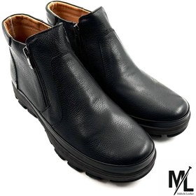 تصویر بوت چرم مردانه | 2 طرف زیپ | کد:H22 | چرم میخچی 