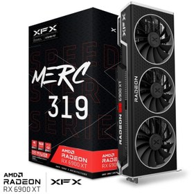 تصویر کارت گرافیک ایکس اف ایکس مدل Speedster MERC 319 AMD Radeon™ RX 6900 XT Black Gaming حافظه 16 گیگابایت XFX Speedster MERC 319 AMD Radeon™ RX 6900 XT Black Gaming 16GB GDDR6 Graphics Card