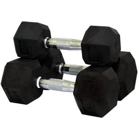 تصویر دمبل شش ضلعی (جفتی) dumbell