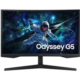 تصویر مانیتور خمیده گیمینگ 27 اینچ سامسونگ مدل Odyssey G5 G55C  LS27CG552EMXUE Samsung Odyssey G5 G55C LS27CG552EMXUE 27-inch 2K  VA Curved Gaming Monitor