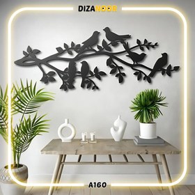 تصویر تابلو دیوارکوب طرح پرندگان روی شاخه دیزانور کد A160 